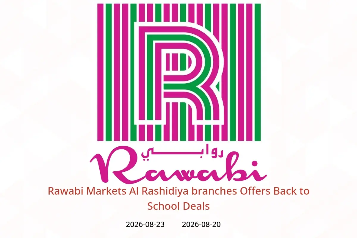 Rawabi Markets offers in Al Rashidiya from 20 to 23 August 2026 Back to School Deals - Rawabi Markets - UAE - 20 August 2026 – 23 August 2026 - Page 1