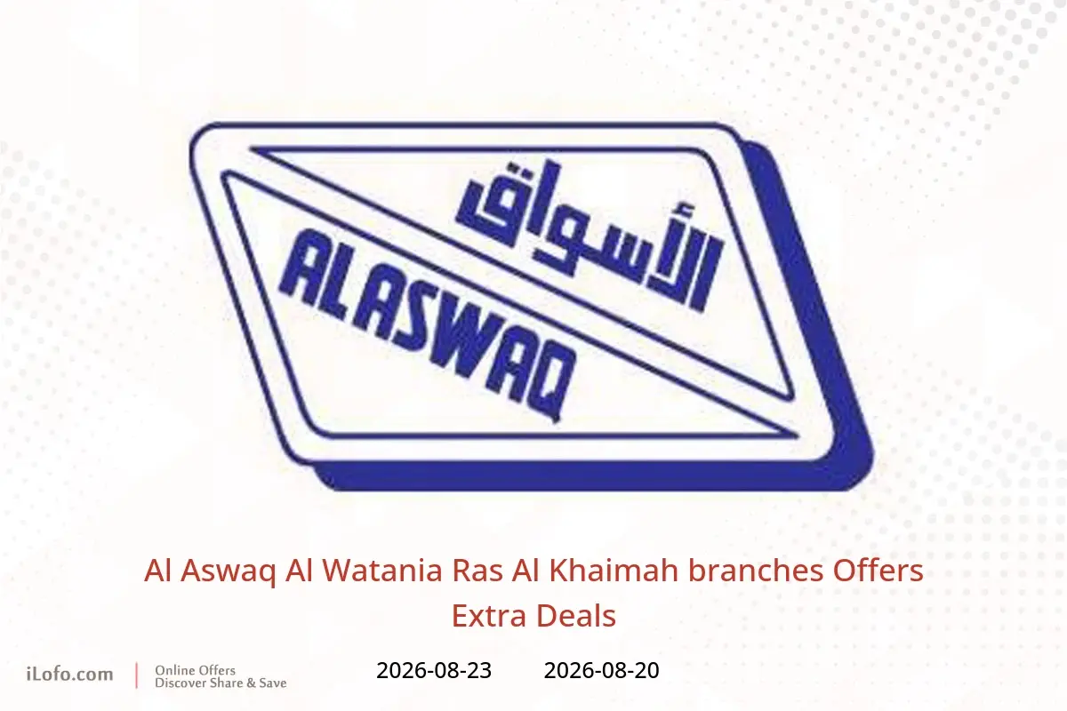 Al Aswaq Al Watania offers in Ras Al Khaimah from 20 to 23 August 2026 Extra Deals - Al Aswaq Al Watania - UAE - 20 August 2026 – 23 August 2026 - Page 1