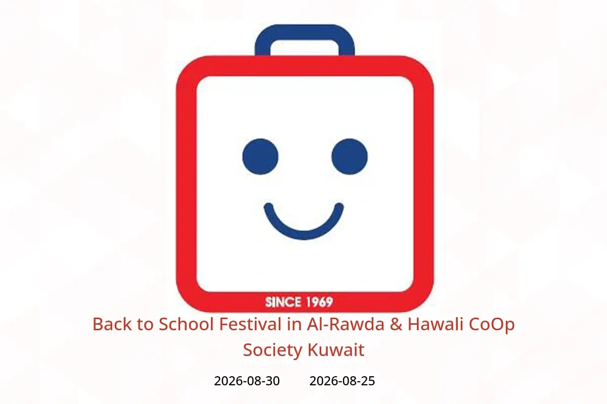Al-Rawda & Hawali CoOp Society Kuwait offers from 25 to 30 August 2026 Back to School Festival - Al-Rawda & Hawali CoOp Society - Kuwait - 25 August 2026 – 30 August 2026 - Page 1