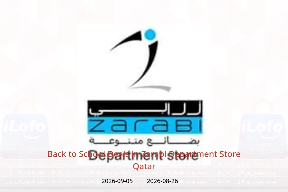 Zarabi Department Store Qatar offers from 26 August to 5 September 2026 Back to School Deals - Zarabi Department Store - Qatar - 26 August 2026 – 5 September 2026 - Page 1