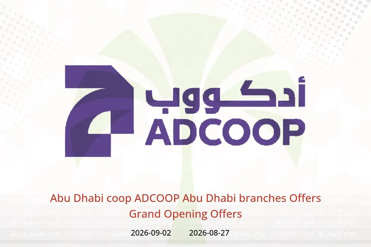 Abu Dhabi coop ADCOOP offers in Abu Dhabi from 27 August to 2 September 2026 Grand Opening Offers - Abu Dhabi coop ADCOOP - UAE - 27 August 2026 – 2 September 2026 - Page 1
