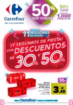 Offres Carrefour Espagne de 12 à 25 mai 2026 50% RETOUR + 2ème. AL -50% - Carrefour - Espagne - 12 mai 2026 – 25 mai 2026 - Page 1