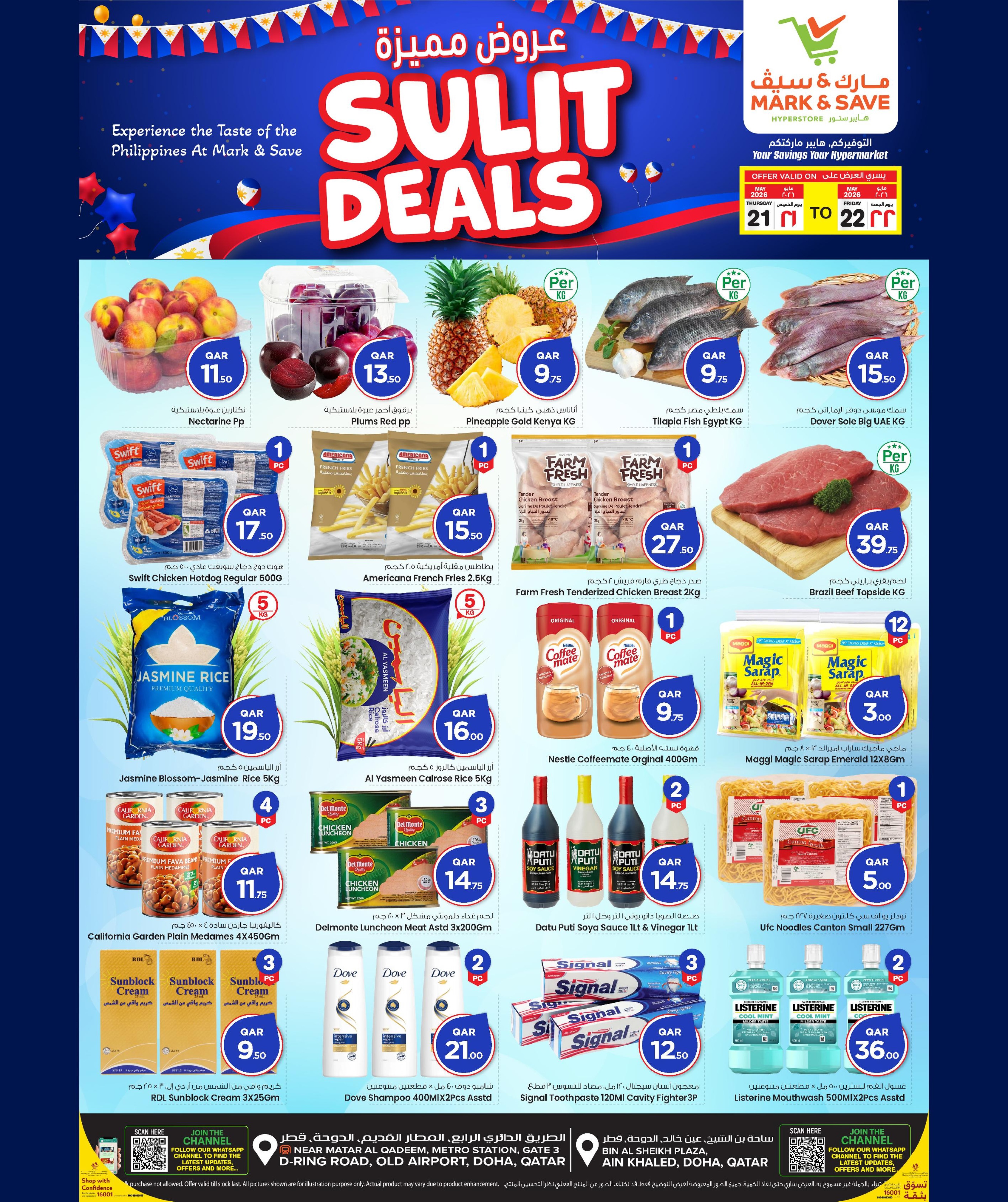 Offres Mark & Save Qatar de 21 à 22 mai 2026 Offres Sulit - Mark & Save - Qatar - 21 mai 2026 – 22 mai 2026 - Page 1