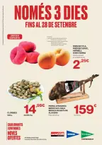 Offres Hipercor Espagne de 25 à 28 septembre 2026 Noms 3 Jours - Page 1