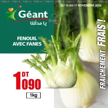 Geant Tunisia Offers from 15 to 17 November 2024 Fresh Deals