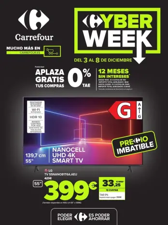 Ofertas de Carrefour España de 3 a 8 diciembre 2024 CYBER WEEK