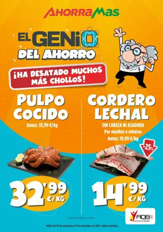 Ofertas de Ahorramas España de 28 noviembre a 11 diciembre 2024 Genio del ahorro