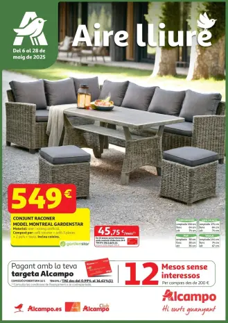 Ofertas de Alcampo España de 7 a 28 mayo 2025 Aire lliure Ofertas