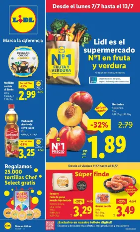 Ofertas de Lidl España de 7 a 13 julio 2025 ofertas semanales