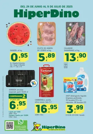 Ofertas de HiperDino España de 24 junio a 9 julio 2025 Nuevas ofertas