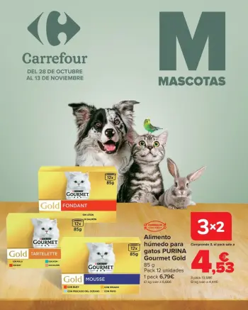 Ofertas de Carrefour España de 28 octubre a 13 noviembre 2025 Folleto de ofertas mascotas