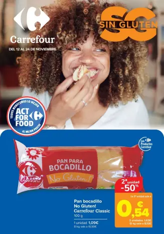 Ofertas de Carrefour España de 12 a 24 noviembre 2025 Ofertas sin gluten