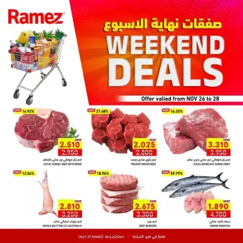 Ofertas de Mercados Ramez  Al Muladdah  de 26 a 28 noviembre Ofertas de fin de semana
