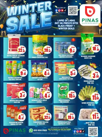 Pinas Supermarket Saudi Arabia Offers from 26 November to 3 December 2025 Winter Sale