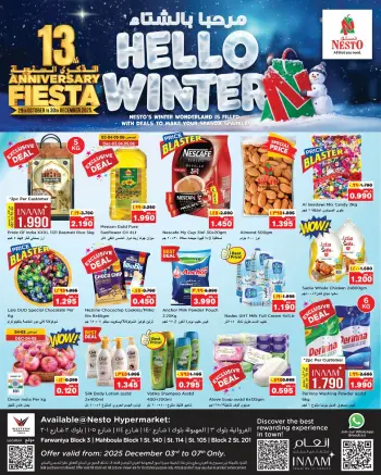 Ofertas de Nesto  Farwaniya y Mahboula  de 3 a 7 diciembre Hola oferta de invierno