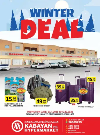 Kabayan Hypermarket Kuwait Offers from 27 November to 13 December 2025 Winter Deals