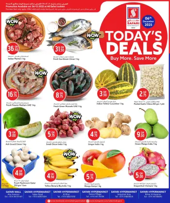 Offres Hypermarché Safari Qatar seulement samedi 6 décembre Offre du jour