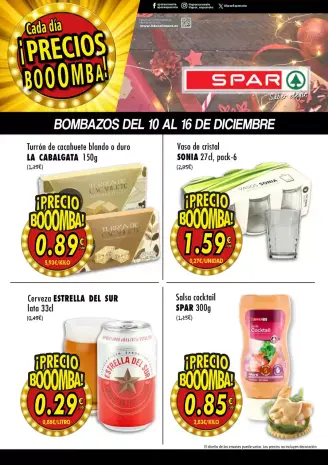 Ofertas de SPAR España de 10 a 16 diciembre 2025 CATALOGO DE BOMBAZOS