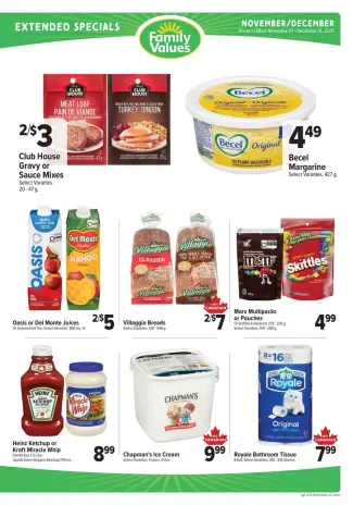 Offres Family Foods Canada de 27 novembre à 31 décembre 2025 Catalogue d'offres mensuelles