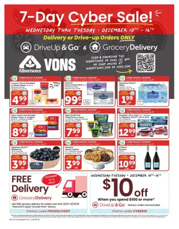 Albertsons USA Offers from 10 to 16 December 2025 7-Day Cyber Sale