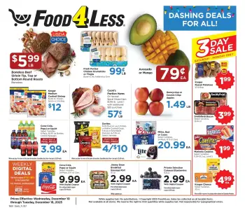 Food 4 Less USA Offers from 10 to 16 December 2025 Great offers