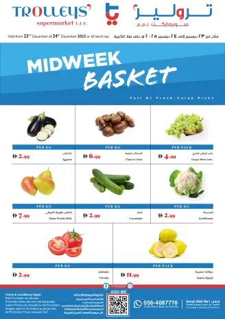 Trolleys supermarket UAE Offers from 23 to 24 December 2025 Midweek Deals