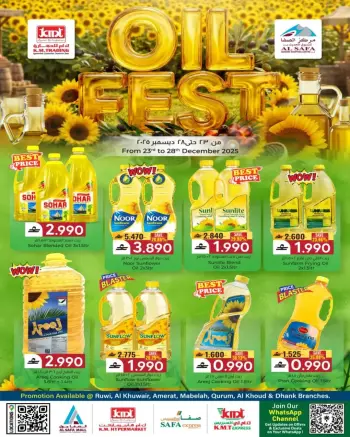 Offres Commerce KM et Al Safa Oman de 23 à 28 décembre 2025 Oil Festival Offers