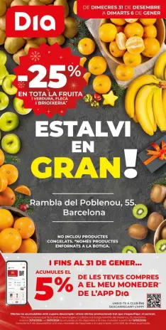 Ofertas de Dia España de 31 diciembre a 6 enero 2026 Estalvi en gran