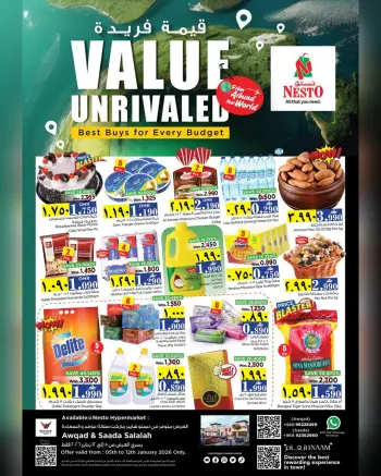 Ofertas de Nesto  Salalah  de 5 a 15 enero Ofertas de valor únicas