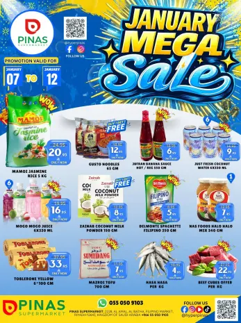 Pinas Supermarket  Riyadh and Batha  Offers from 7 to 12 January January offers
