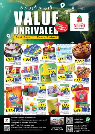 Ofertas de Nesto  Salalah  de 5 a 12 enero Ofertas de valor únicas