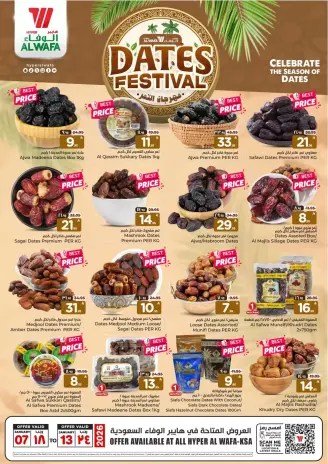 Ofertas de Hipermercado Al Wafa Arabia Saudita de 7 a 13 enero 2026 Fechas Ofertas del Festival
