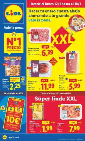 Ofertas de Lidl España de 12 a 18 enero 2026 Ofertas XXL