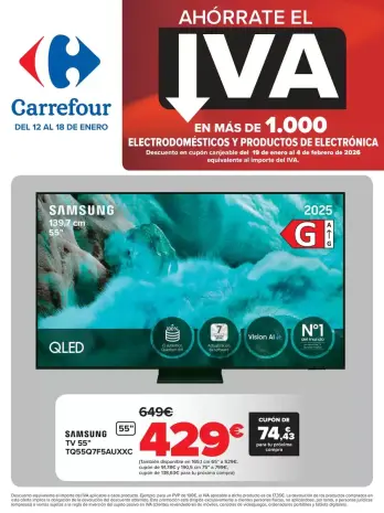 Ofertas de Carrefour España de 12 a 18 enero 2026 Ahorrate el IVA