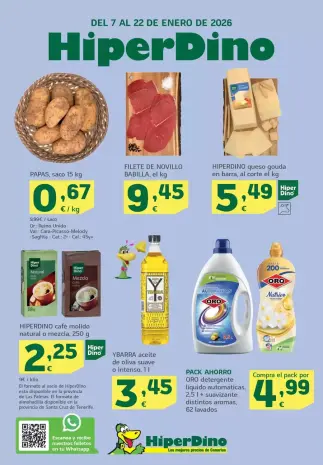 Ofertas de HiperDino España de 7 a 27 enero 2026 Nuevas ofertas
