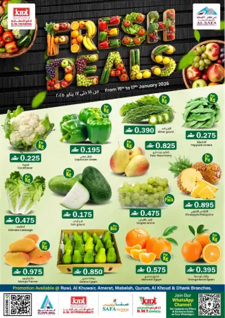 Offres Commerce KM et Al Safa Oman de 15 à 17 janvier 2026 Offres fraîches