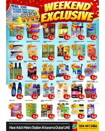 Max Mart UAE Offers from 16 to 19 January 2026 Weekend Deals