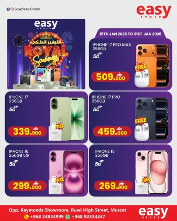 Easy store  Ruwi  Offers from 15 to 31 January Royal Savings Offers