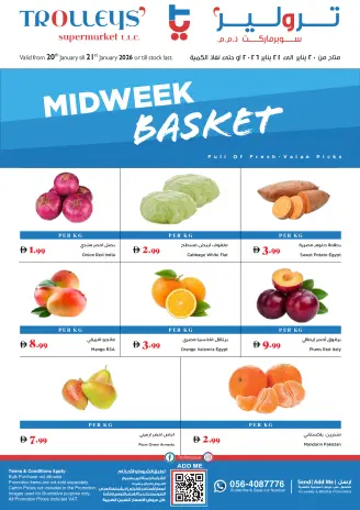 Trolleys supermarket UAE Offers from 20 to 21 January 2026 Midweek Deals