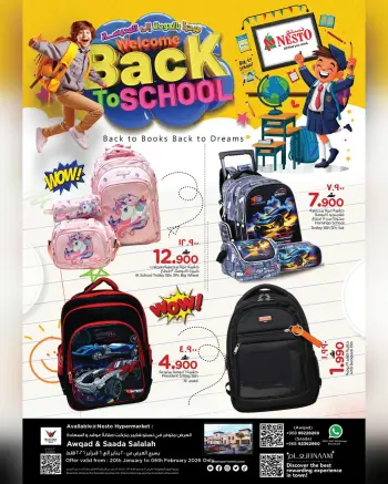 Ofertas de Nesto  Salalah  de 20 enero a 6 febrero Ofertas de regreso a clases