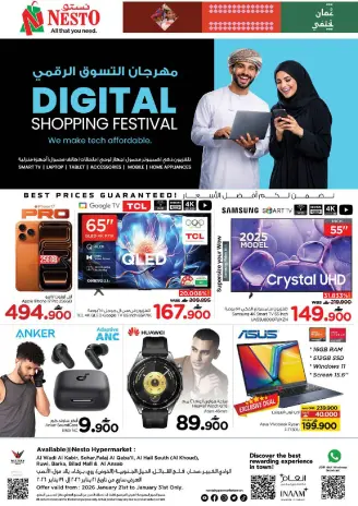 Ofertas de Nesto Oman de 21 a 31 enero 2026 Festival de compras digitales