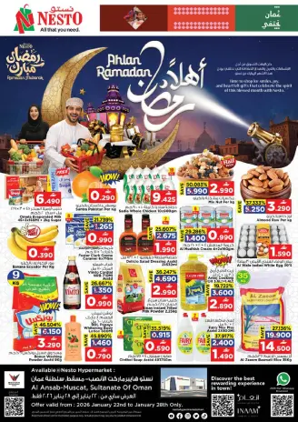 Ofertas de Nesto  Muscat  de 22 a 28 enero Ofertas de Bienvenido Ramadán