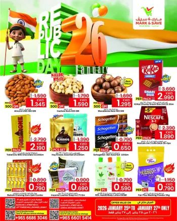 Ofertas de Mark & Save Kuwait de 25 a 27 enero 2026 Ofertas del Día de la República