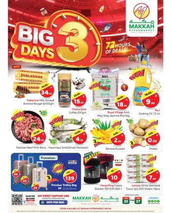 Ofertas de Hipermercado Makkah Arabia Saudita de 25 a 27 enero 2026 Grandes ofertas días