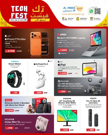 Al Anis Company Qatar Offers from 26 January to 10 February 2026 Tech Fest Offers