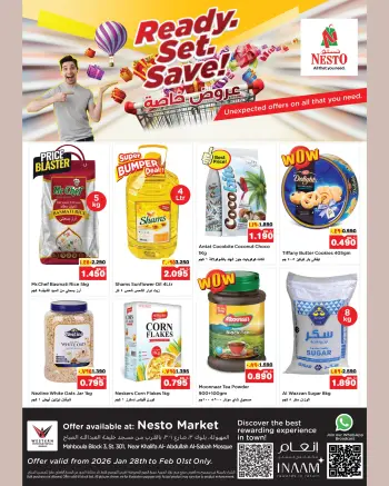 Ofertas de Nesto Hipermercados Mahboula  de 28 enero a 1 febrero Ofertas Listos, Preparados y Ahorra - Sucursal Bloque 3