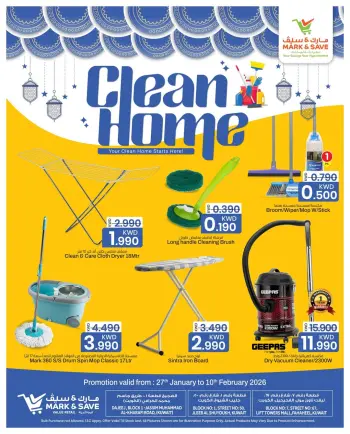 Ofertas de Mark & Save  Fahaheel, jleeb y Dajeej  de 27 enero a 10 febrero Ofertas de limpieza de casas