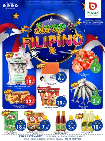 Pinas Supermarket  Riyadh and Batha  Offers from 29 January to 4 February Philippine Festival Offers