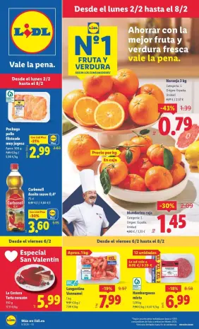 Ofertas de Lidl España de 2 a 8 febrero 2026 ofertas semanales