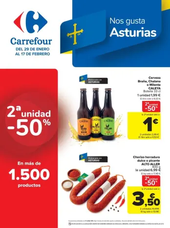 Ofertas de Carrefour España de 29 enero a 17 febrero 2026 CARNAVAL ASTURIAS